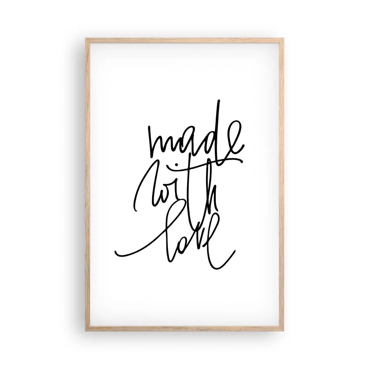 Pôster com moldura de carvalho claro - A melhor marca - 61x91 cm