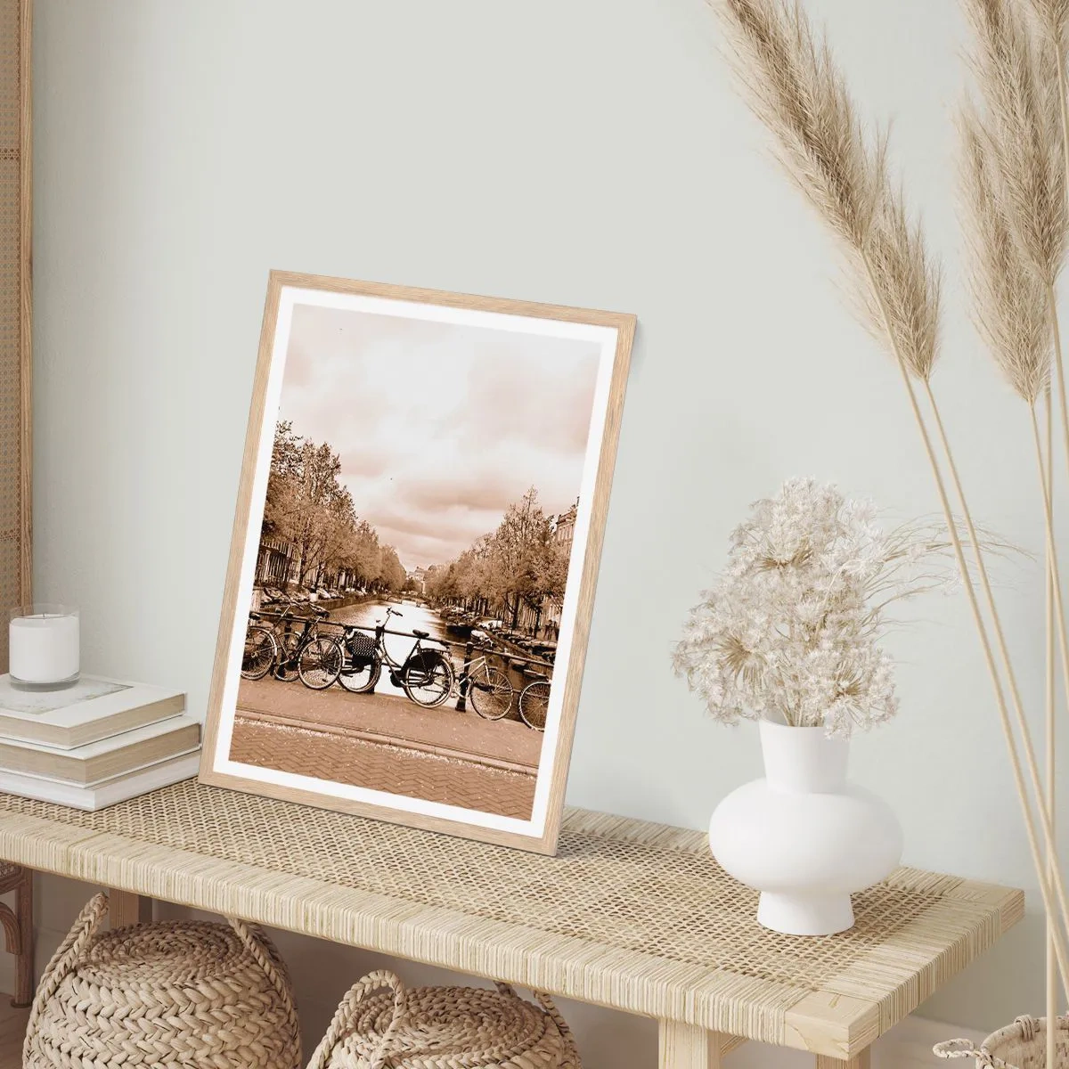 Pôster com moldura de carvalho claro - Vibrações holandesas - 70x100 cm