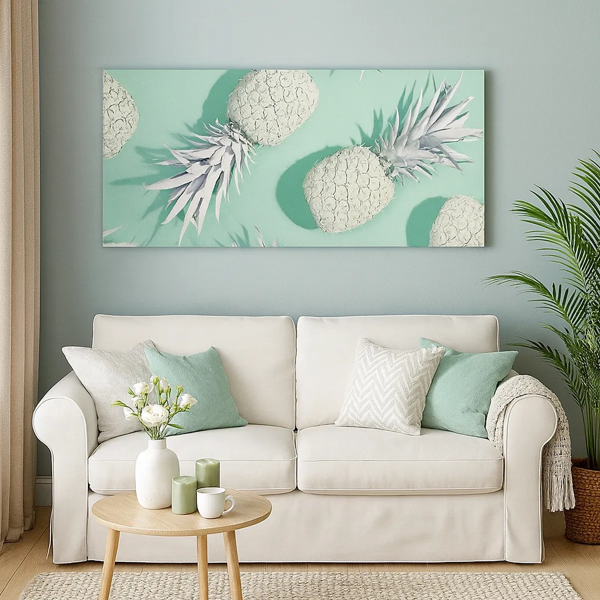 Quadro em tela - Vão muito bem com a hortelã - 30x30 cm