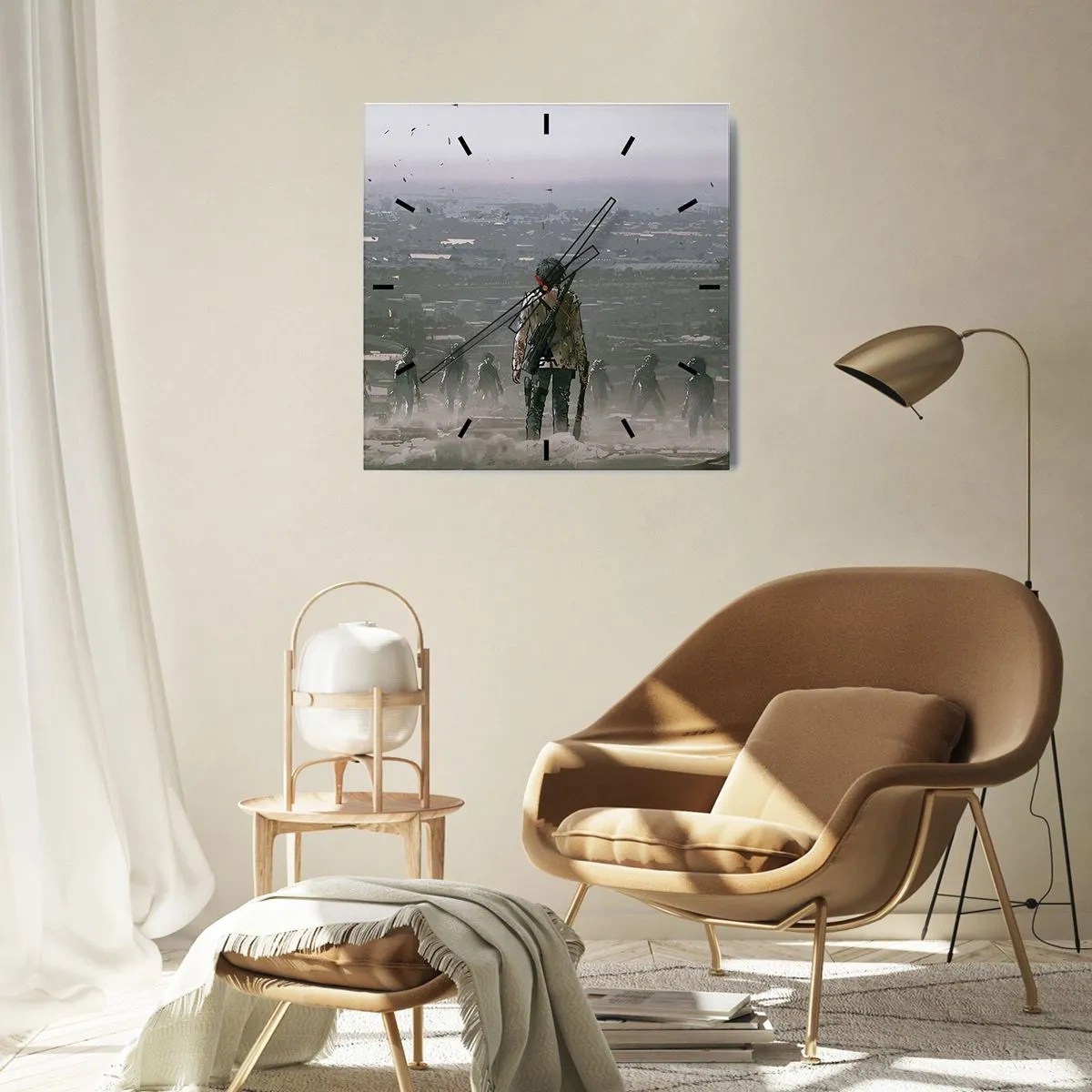 Relógio de parede - Relógio em vidro - O último justo? - 40x40 cm