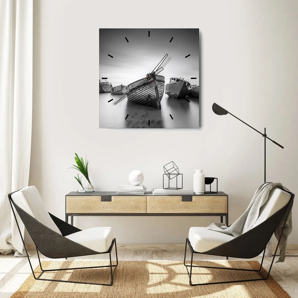 Relógio de parede - Relógio em vidro - Apenas lembranças... - 40x40 cm