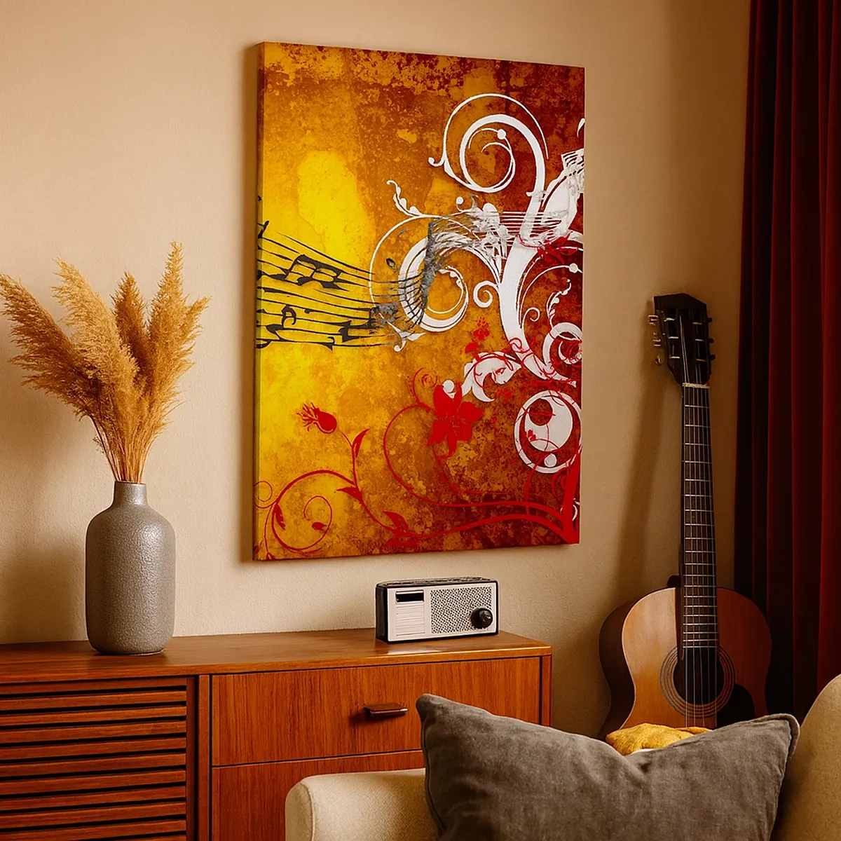 Quadro em tela - Deixe a música fluir - 50x70 cm