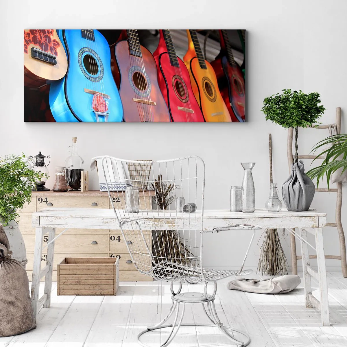Quadro em tela - Vibrações latinas - 100x40 cm