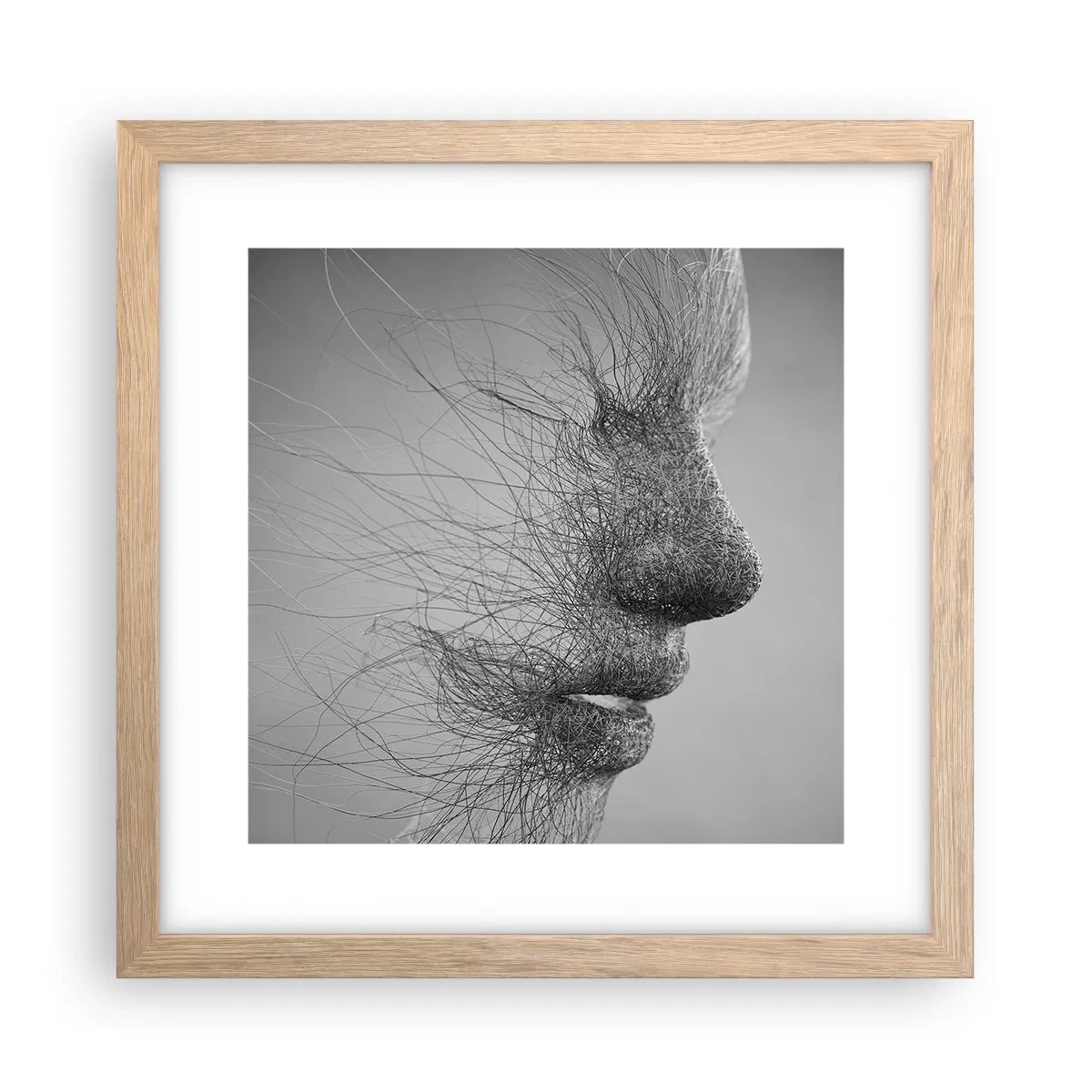 Pôster com moldura de carvalho claro - Espírito do vento - 30x30 cm