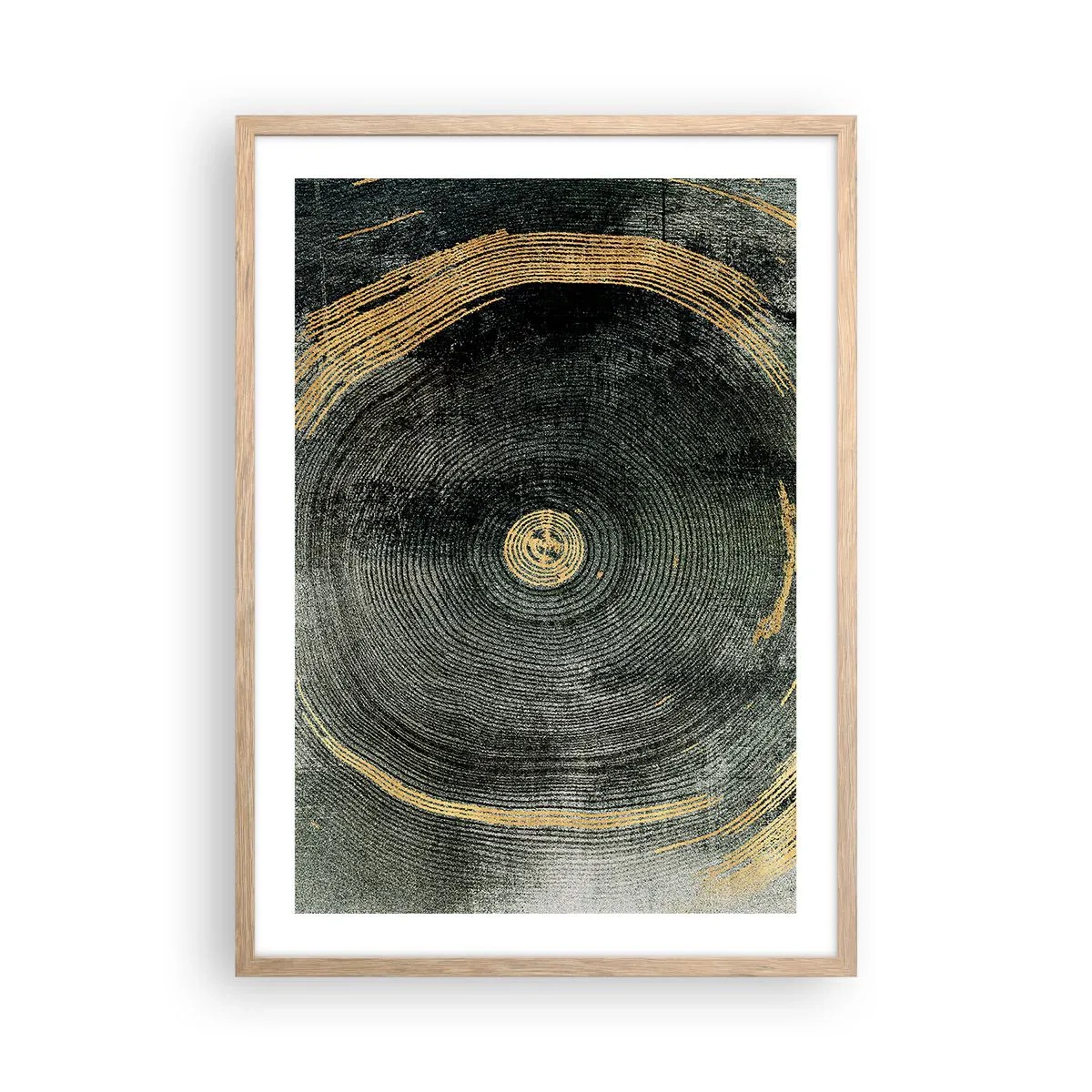 Pôster com moldura de carvalho claro - Mudança e persistência - 50x70 cm