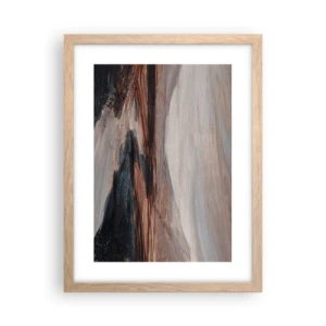 Pôster com moldura de carvalho claro - Um vale tranquilo - 30x40 cm