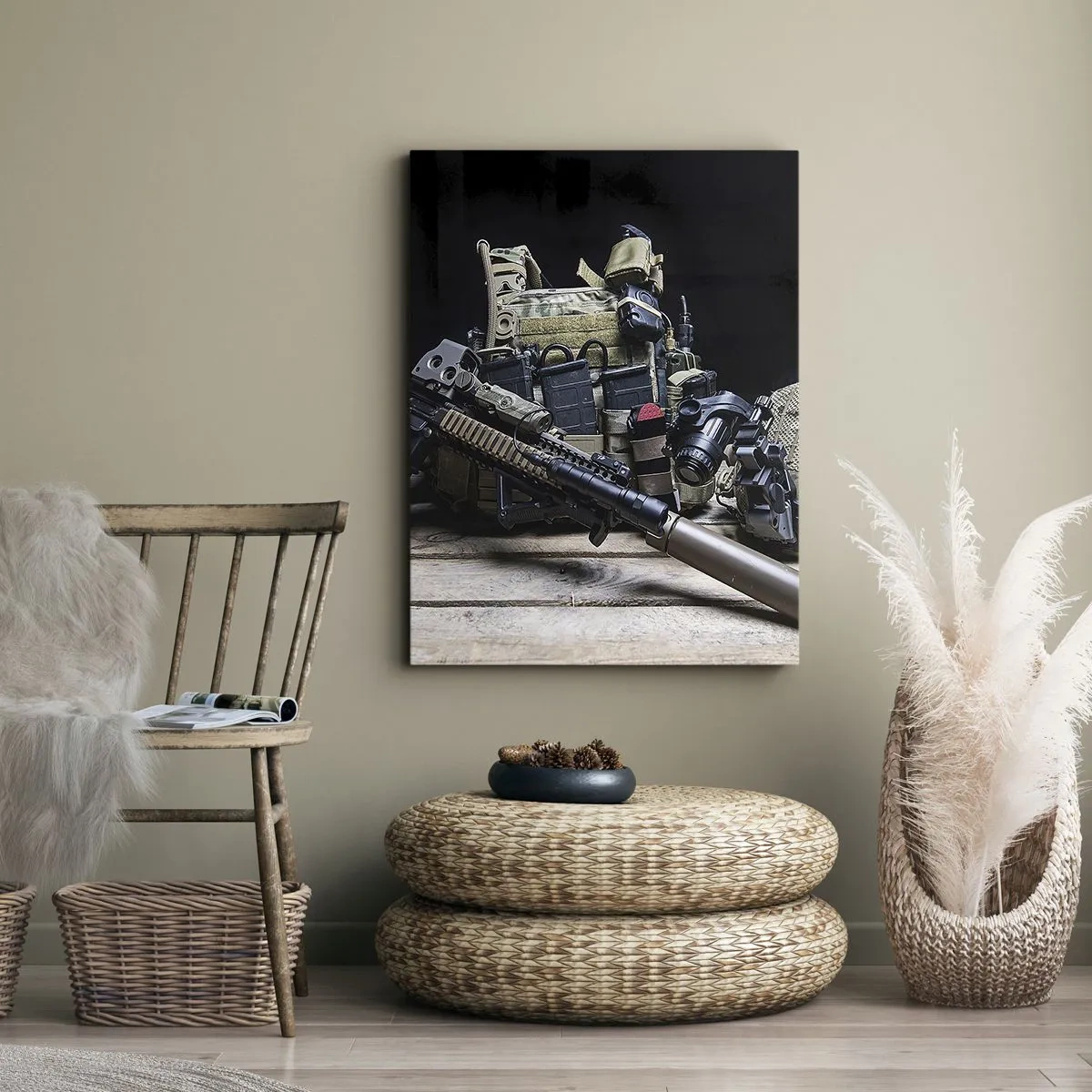 Quadro em tela - Descanse! - 45x80 cm