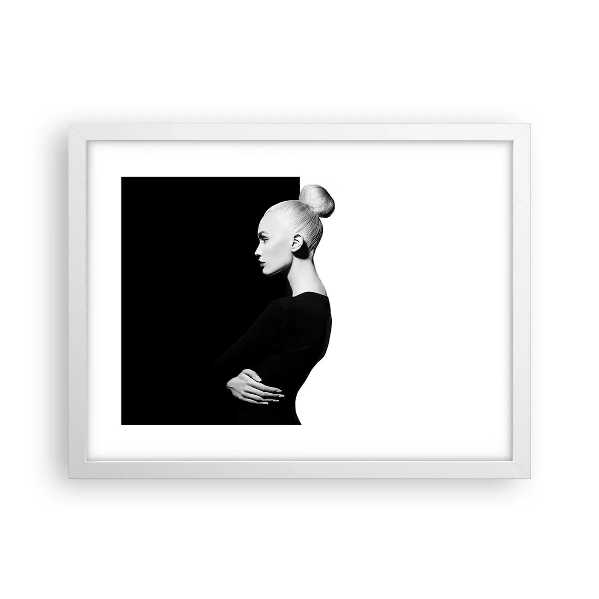 Pôster em moldura branca - Simplesmente mulher - 40x30 cm