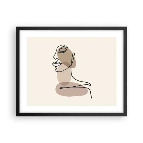 Pôster com moldura preta - Uma certa linha de beleza - 50x40 cm