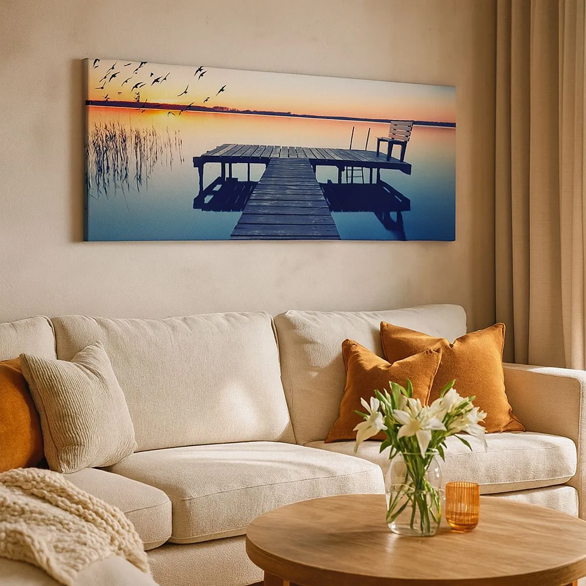 Quadro em tela - Foi um bom dia - 100x40 cm