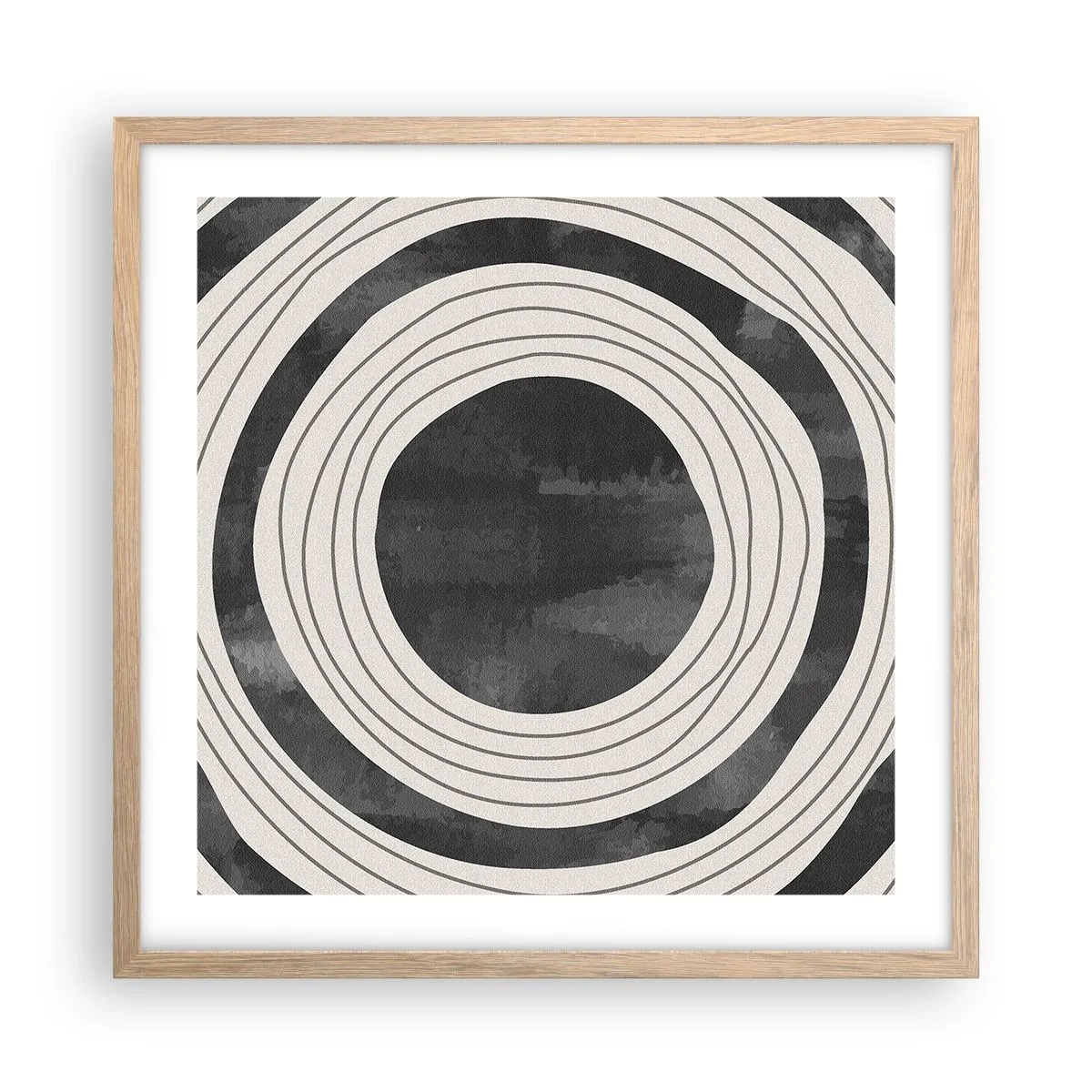 Pôster com moldura de carvalho claro - Direito ao ponto - 50x50 cm