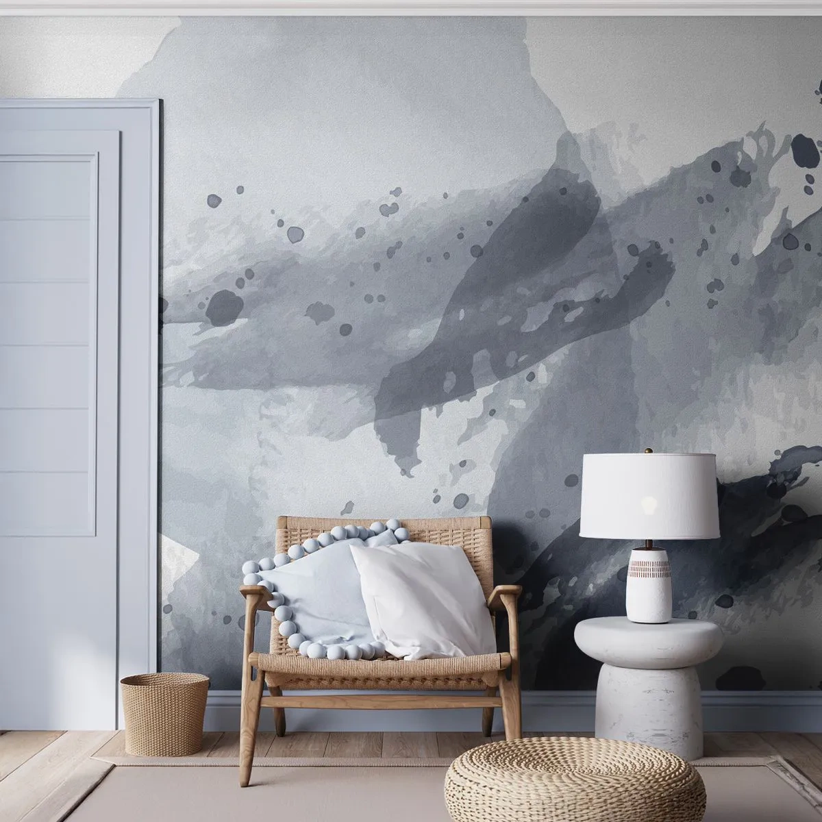 Papel de Parede Premium Sand - Um estudo da natureza da água - Abstração, Pedaço, Padrão Moderno - 100x70 cm