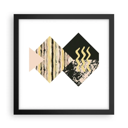 Pôster com moldura preta - Não é tão simples assim - 30x30 cm