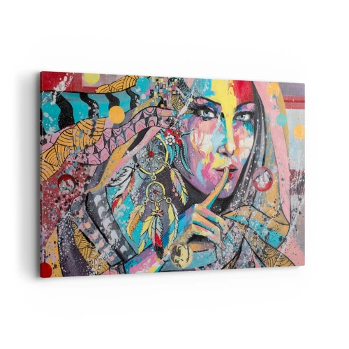 Quadro em tela - Fique em silêncio até compreender - 120x80 cm