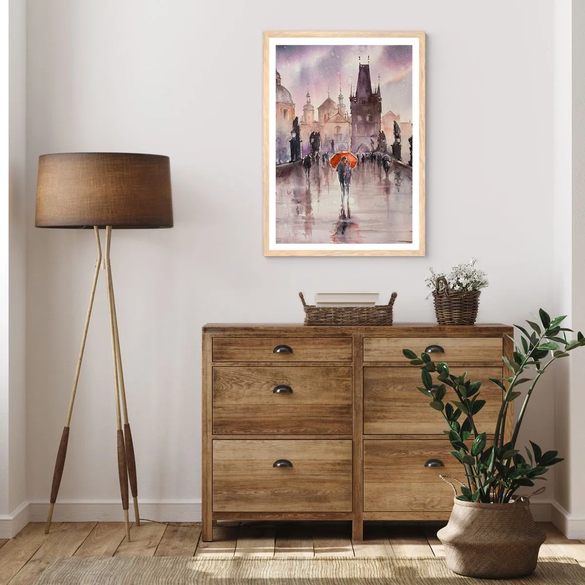 Pôster com moldura de carvalho claro - Pessoas não mudam - 50x70 cm