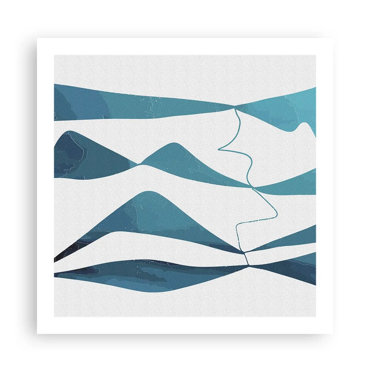 Pôster - Abstração: composto turquesa - 60x60 cm