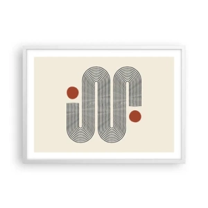 Pôster em moldura branca - Do início ao fim - 70x50 cm