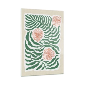 Quadro em vidro - Florescendo em verde - 50x70 cm