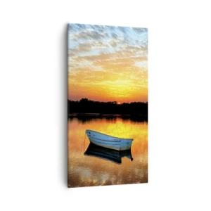 Quadro em tela - Olhe, ouça, medite - 55x100 cm