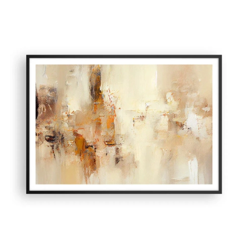 Pôster com moldura preta - Alma de âmbar - 100x70 cm