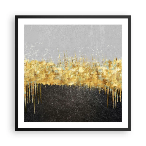 Pôster com moldura preta - Para dentro e para cima - 60x60 cm