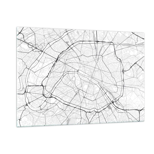 Quadro em vidro - Flor de Paris - 120x80 cm