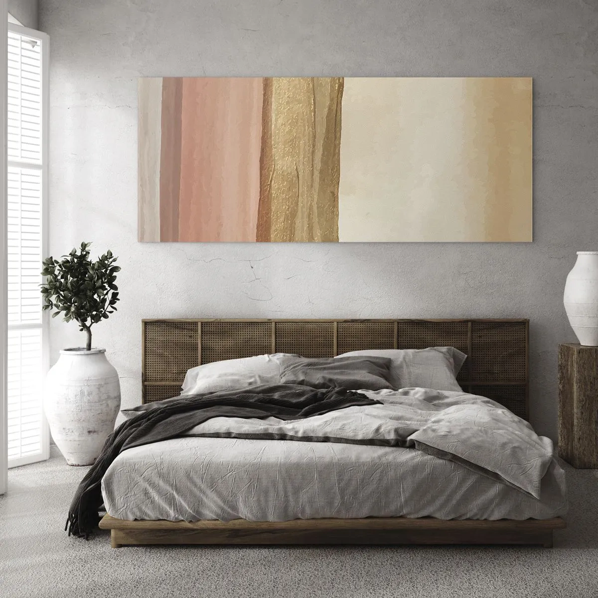 Quadro em vidro - Composição vertical - 90x30 cm