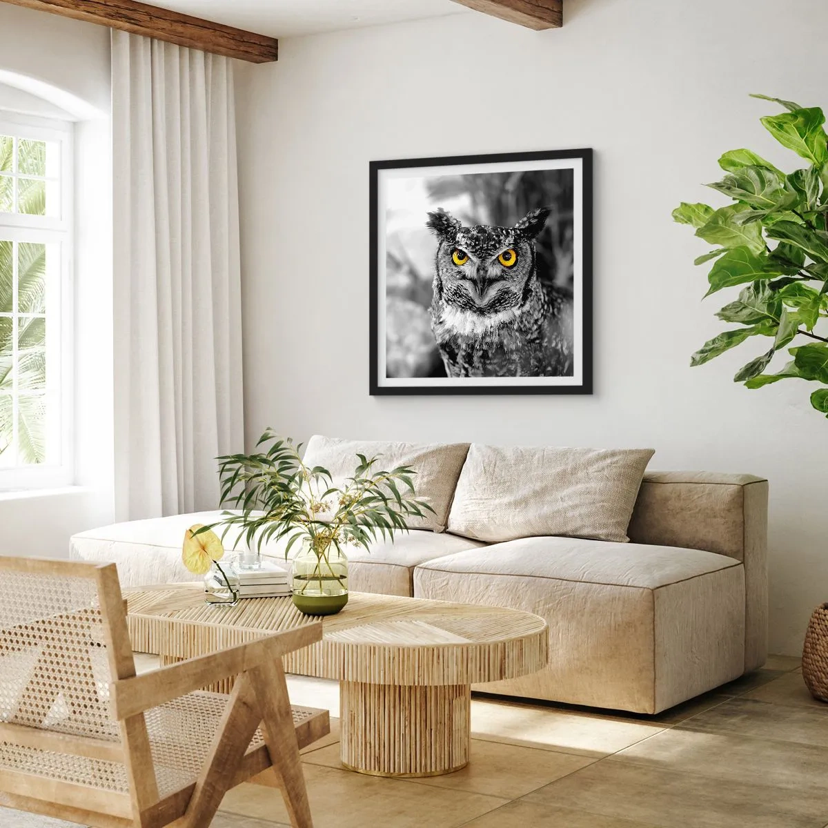 Pôster com moldura preta - Nada pode ser escondido - 60x60 cm