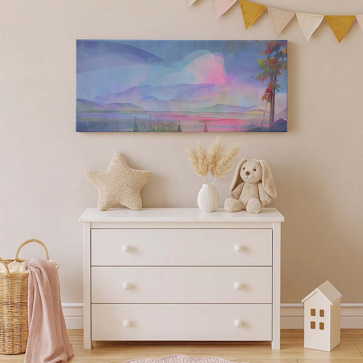 Quadro em tela - Um concerto de piano e ondas - 30x30 cm