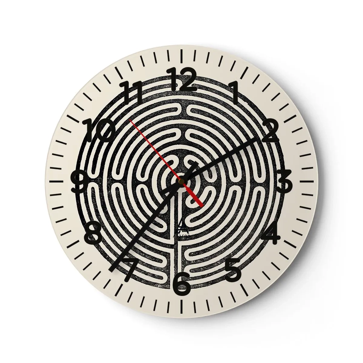 Relógio de parede - Relógio em vidro - Ordem misteriosa - 30x30 cm