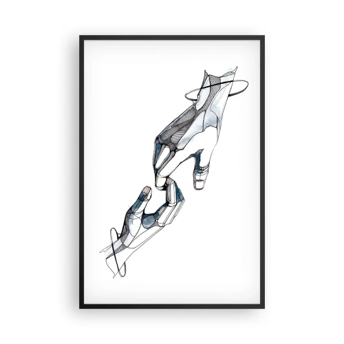 Pôster com moldura preta - Um bom gesto - 61x91 cm