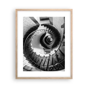 Pôster com moldura de carvalho claro - Cada vez mais alto - 40x50 cm