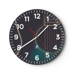 Relógio de parede - Relógio em vidro - Um momento antes de soar - 30x30 cm