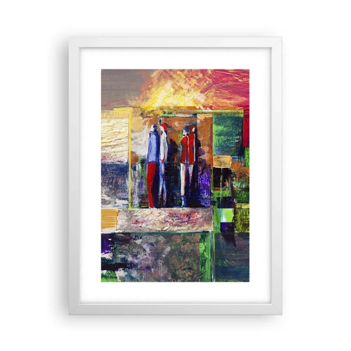 Pôster em moldura branca - Relacionamentos e emoções - 30x40 cm