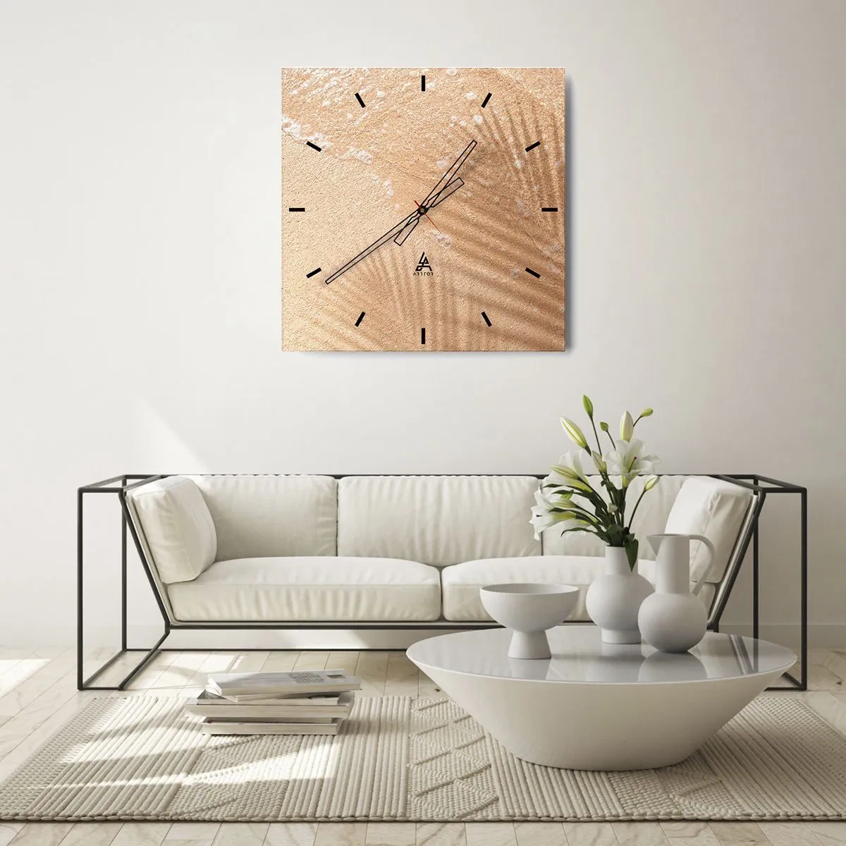 Relógio de parede - Relógio em vidro - A sombra de um verão quente - 30x30 cm