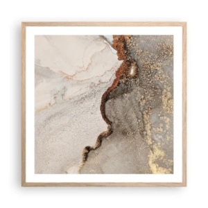 Pôster com moldura de carvalho claro - No limite das cores - 60x60 cm