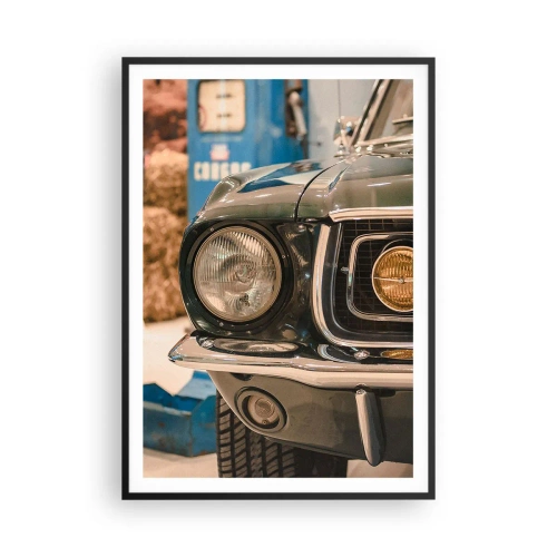 Pôster com moldura preta - Encontro com uma lenda - 70x100 cm