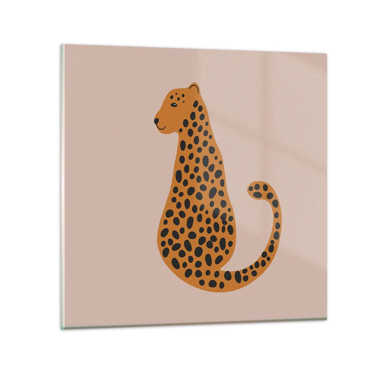 Quadro em vidro - A estampa de leopardo está na moda - 30x30 cm