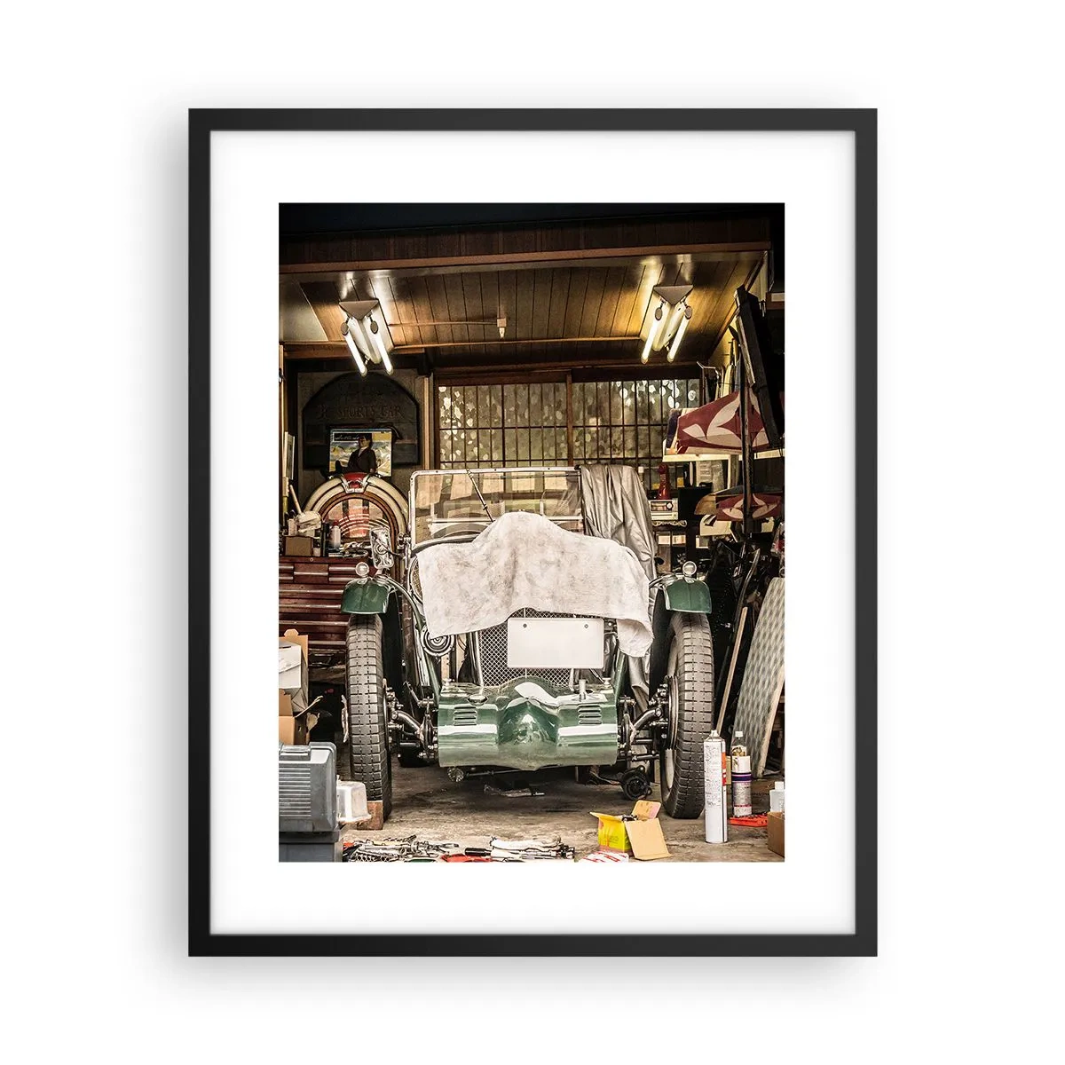 Pôster com moldura preta - De volta ao passado - 40x50 cm