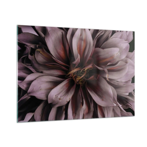 Quadro em vidro - Coração de flor - 100x70 cm