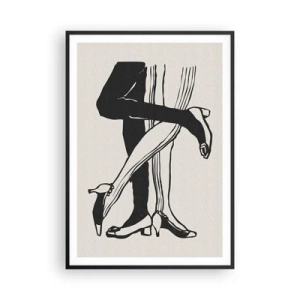 Pôster com moldura preta - Um atributo feminino - 70x100 cm