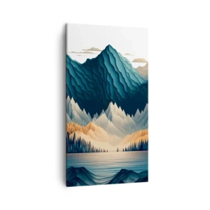 Quadro em tela - Paisagem montanhosa perfeita - 45x80 cm
