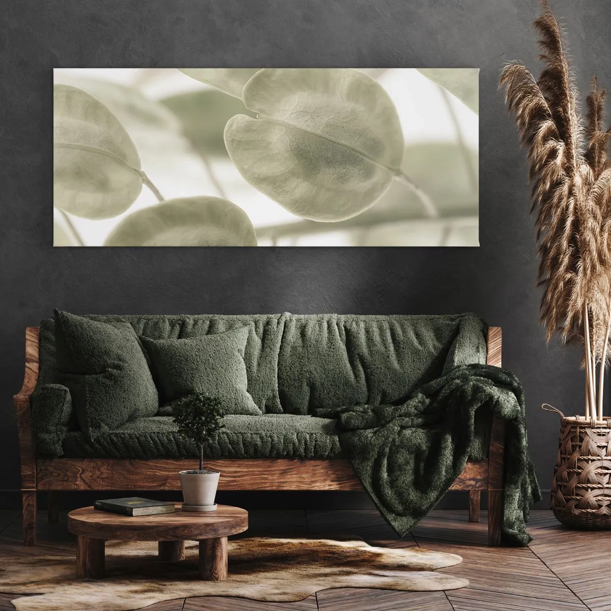 Quadro em tela - No começo eram folhas... - 100x40 cm