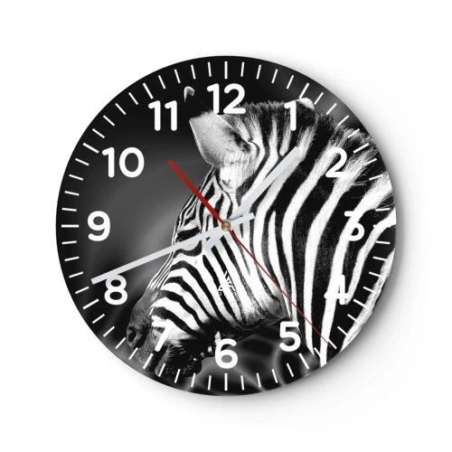 Relógio de parede - Relógio em vidro - O branco é branco e o preto é preto - 40x40 cm