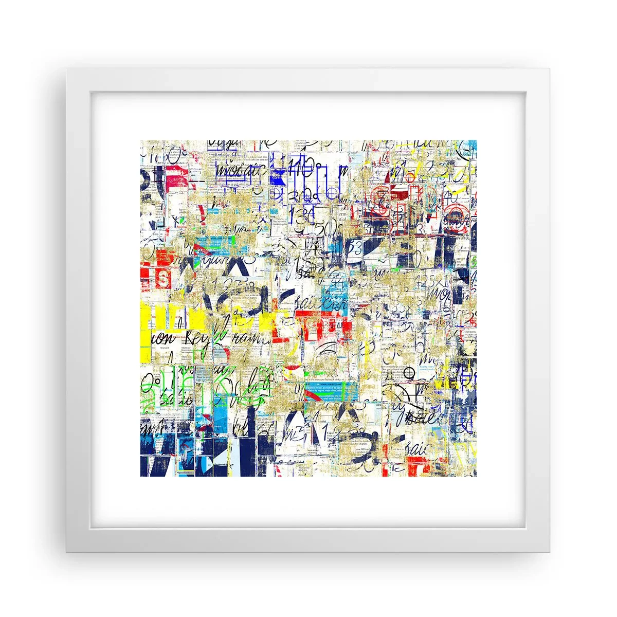 Pôster em moldura branca - Simplesmente agradável aos olhos - 30x30 cm