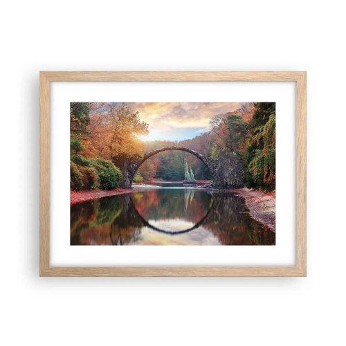 Pôster com moldura de carvalho claro - Do outro lado do espelho - 40x30 cm