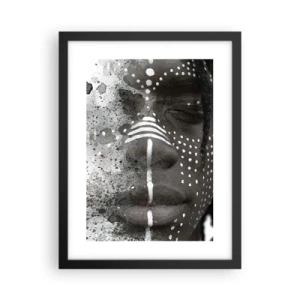 Pôster com moldura preta - Descubra o espírito primordial - 30x40 cm