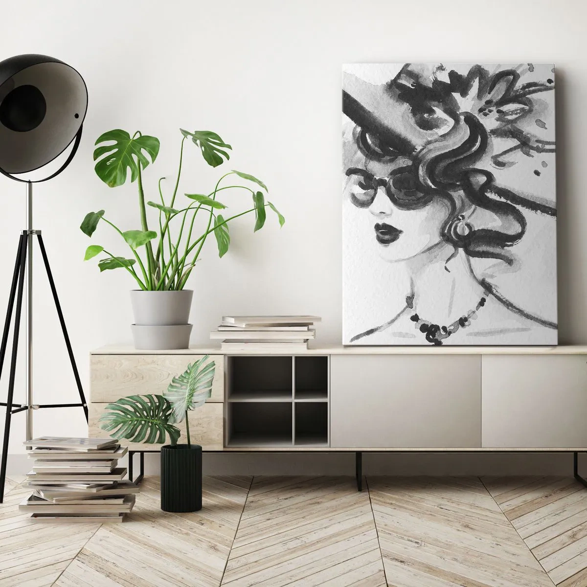 Quadro em tela - Uma dama com caráter - 55x100 cm