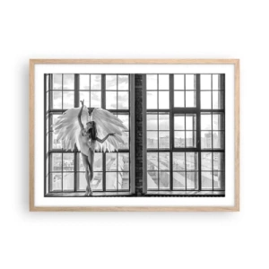 Pôster com moldura de carvalho claro - Cidade dos Anjos? - 70x50 cm