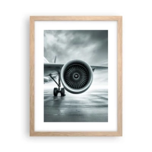 Pôster com moldura de carvalho claro - Há poder! - 30x40 cm